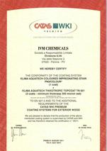 Catas WKI - certifikace PN3/colore - TN931